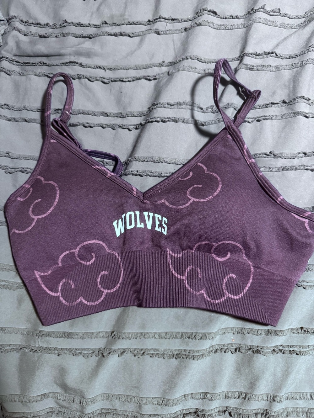 Wolves Purple Seamless Bralette Naruto